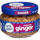 Spice World Minced Ginger &ndash; 4oz Ginger Jar with Non-GMO Ingredients, Perfect for Stir Fry, Marinades, &amp; More &ndash; Ready-to-Use Seasonings for Cooking Adds Flavor Without Prep or Mess
