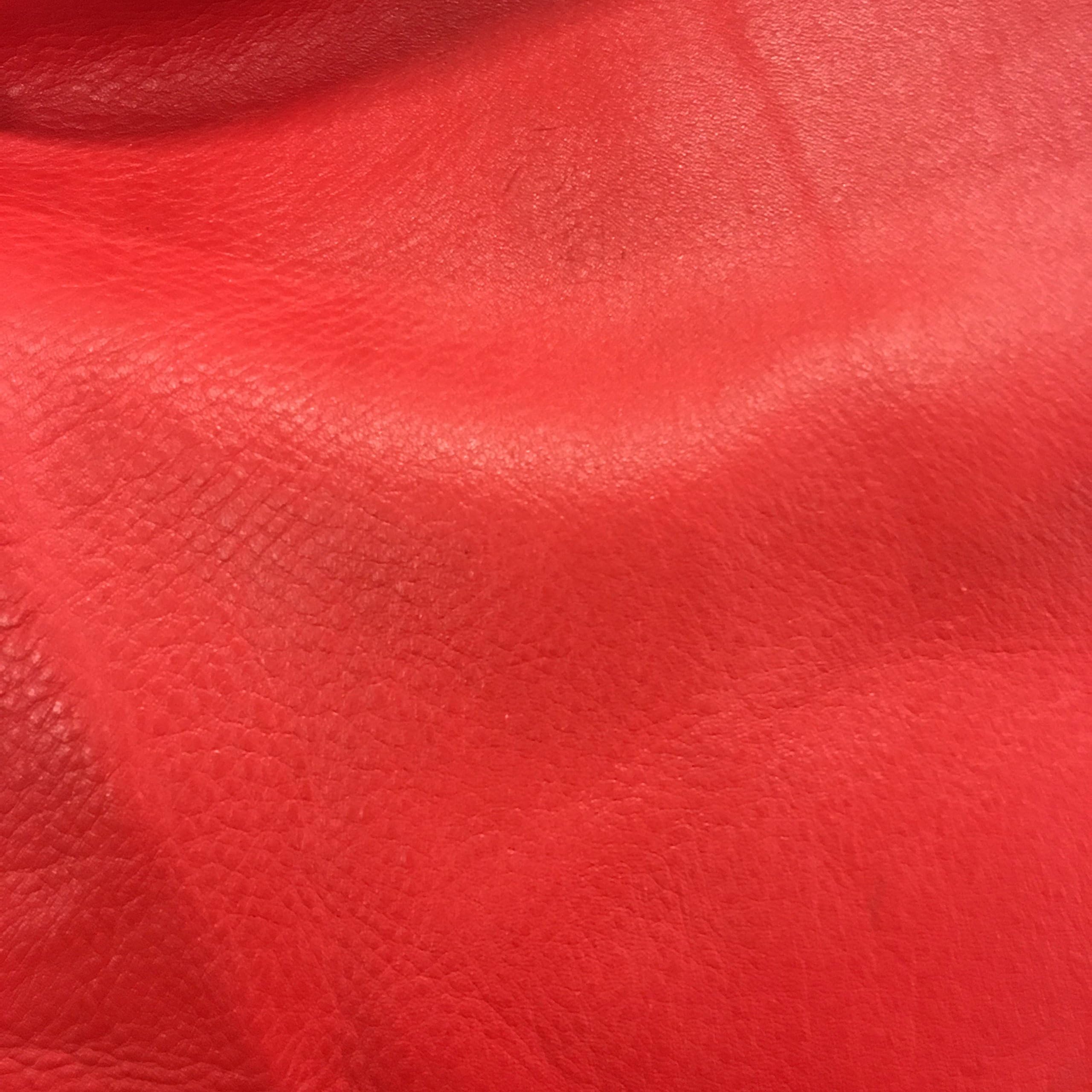 FROGJELLY LEATHER HIDES - COW SKINS VARIOUS COLORS & SIZES (12 X 24 Inches 2 Square Foot) (Fire Engine Red)