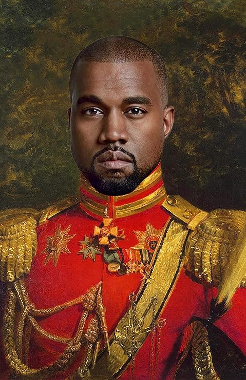 Amazon Com Kanye West Poster Funny Celebrity Art Faux Oil Painting Print Novelty Pop Culture Artwork Gift Posters Prints