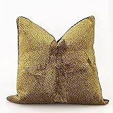 1pc luxury palace royal contemporary pillow cover, Leopard dot black and gold animal pattern single-sided high-precision jacquard velvet cutting process with zipper 20 x 20 inches (no pillow core)
