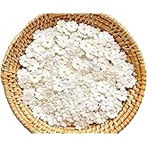 Set of 50 Tiny. Pretty Flowers Embellishment with Thread stem Off White Size 0.31" Mulberry Paper Flowers Craft Supplies Scrap Booking Embellishments for so Many Card Craft Projects