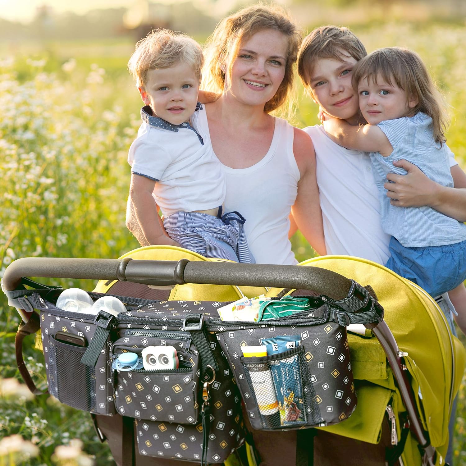 double stroller caddy