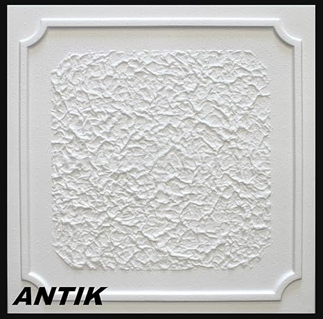 20 m² Deckenplatten Polystyrolplatten Stuck Decke Dekor Platten 50x50cm