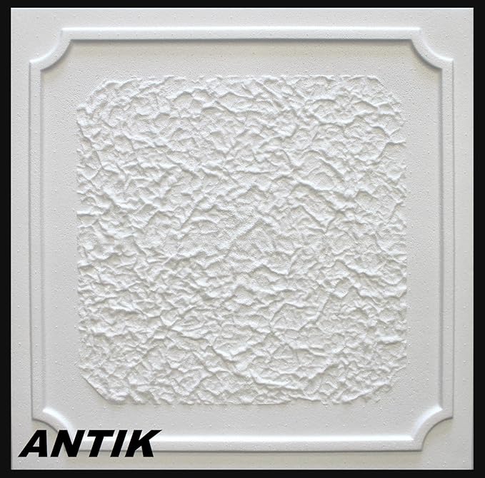 20 m² Deckenplatten Polystyrolplatten Stuck Decke Dekor Platten 50x50cm