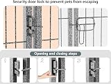 HOMIDEC Dog Pen 8 Panels 80cm High Indoor Outdoor Playpen with Door Silvery view 8