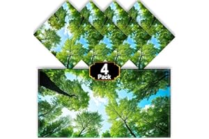 Aheroi Flourescent Light Covers, 4 Pcs 4 x 2 FT Magnetic Light Covers for Ceiling, Classroom Light Covers Ceiling Light Filters, Florescent Led Light Shade, Office Home Hospital Decor(Forest)