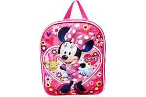 RUZ Disney/Marvel Kids Licensed 10" Mini Backpack (Minnie mouse-Pink)