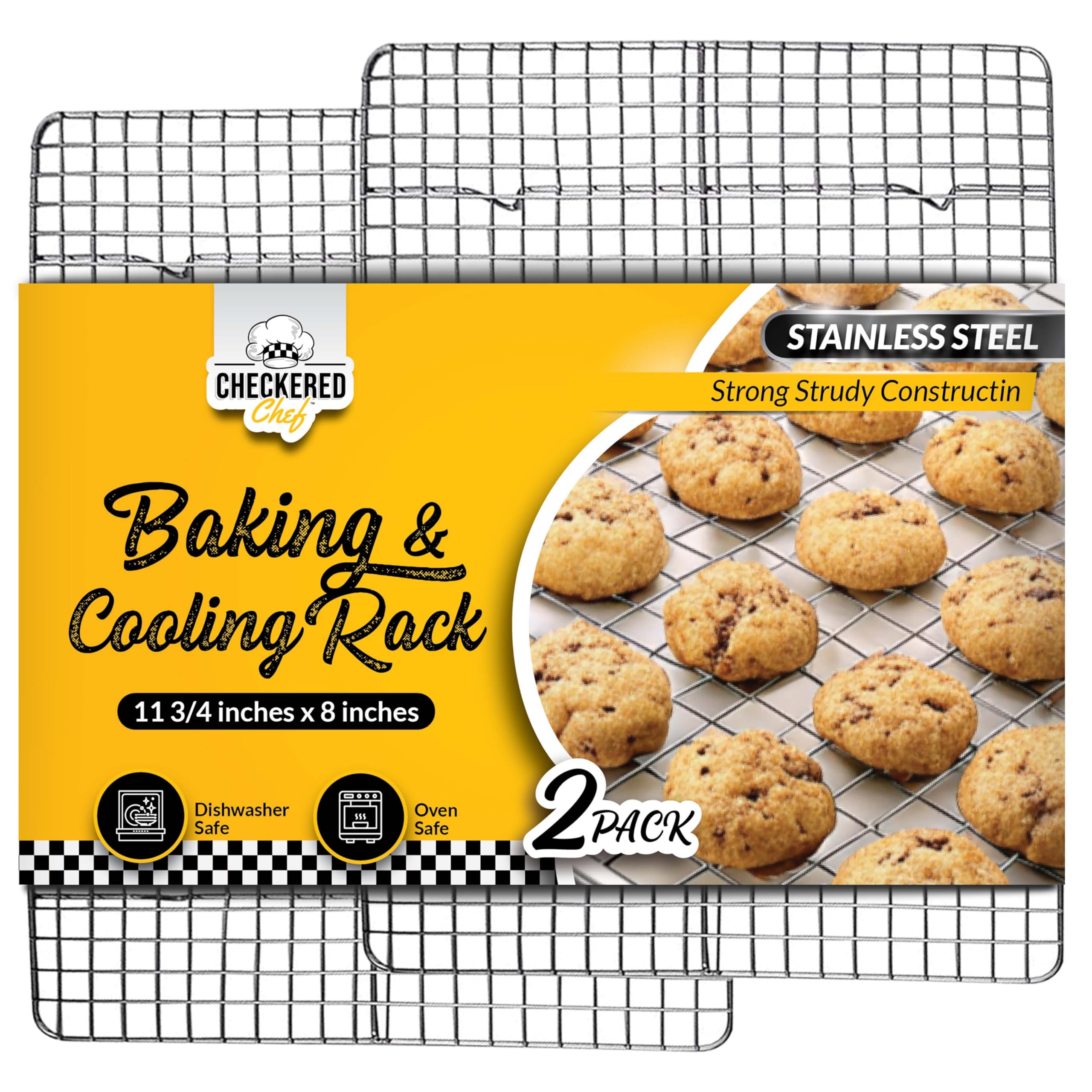 Checkered Chef Cooling Rack for Cooking and Baking