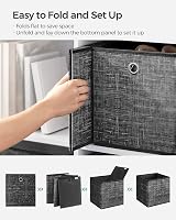 SONGMICS Storage Boxes Set of 6 Non-Woven Fabric 33 cm Cube with Handles view 7