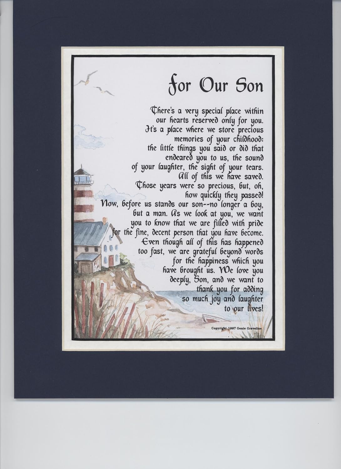 Amazon Com 52 A Birthday Or High School Graduation Gift Present Poem For Our Son Home Kitchen