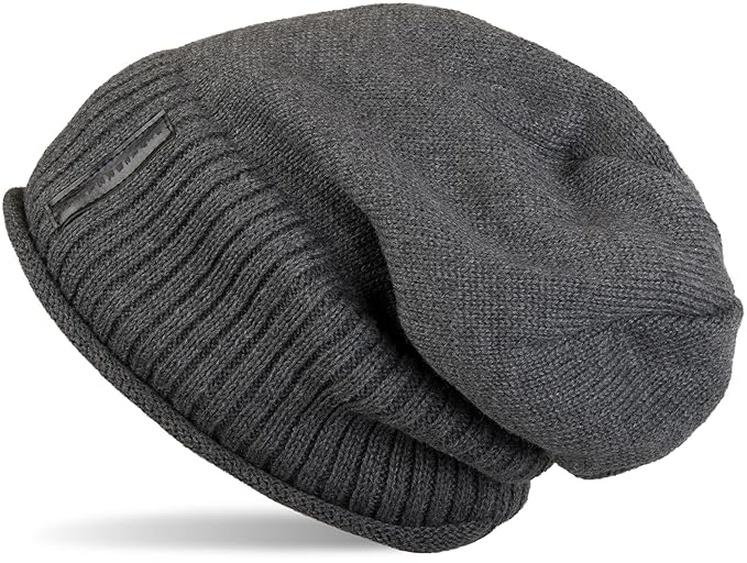 styleBREAKER Warme Feinstrick Beanie Mütze mit Sehr Weichem Fleece Innenfutter, Unisex 04024065