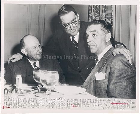 1949 foto los angeles Rickey Brooklyn Dodgers almuerzo Collins Cobb