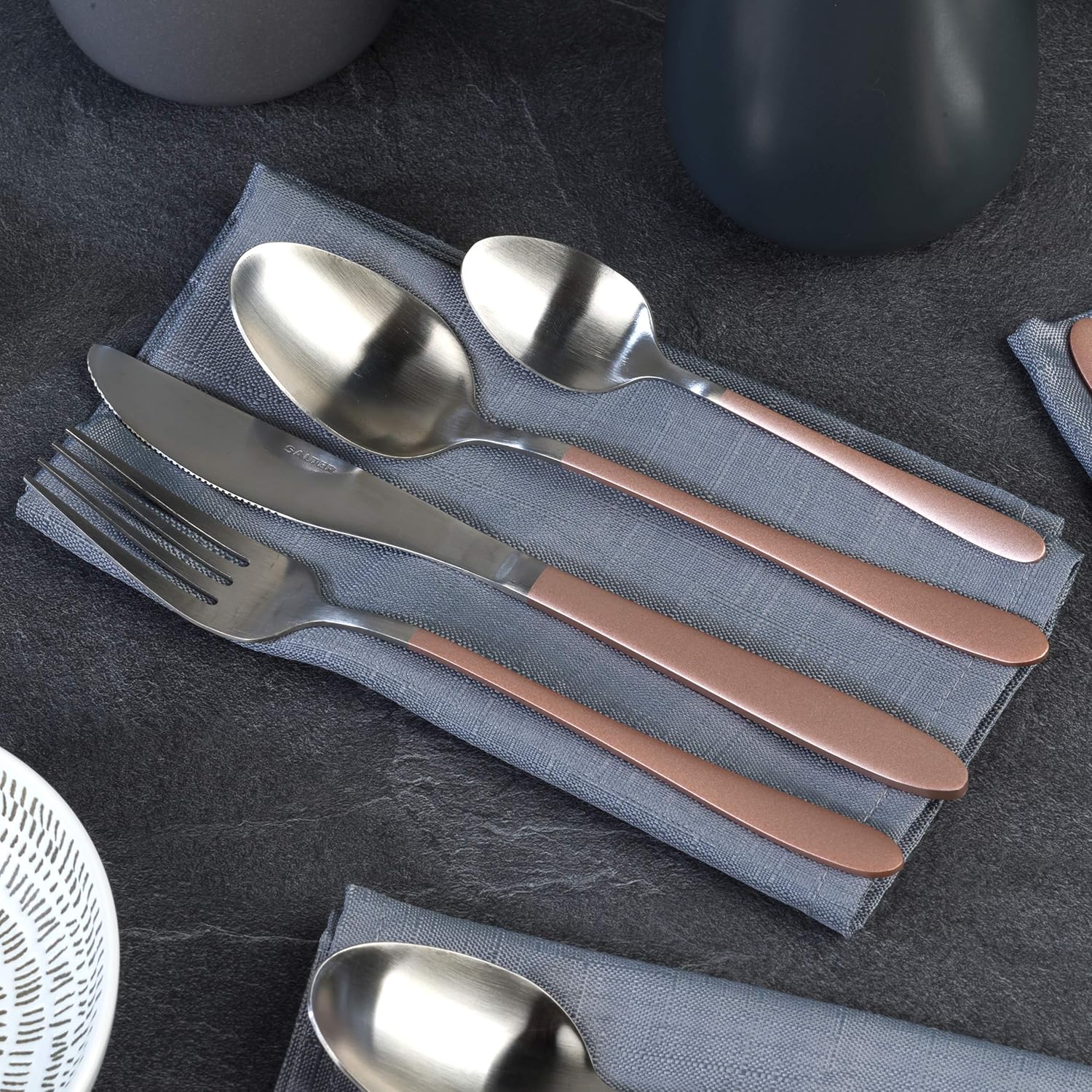 Salter BW08024C Champagne 16 Piece Cutlery Set, Stainless Steel Flatware, Tableware for 4 Place Settings - Image 4