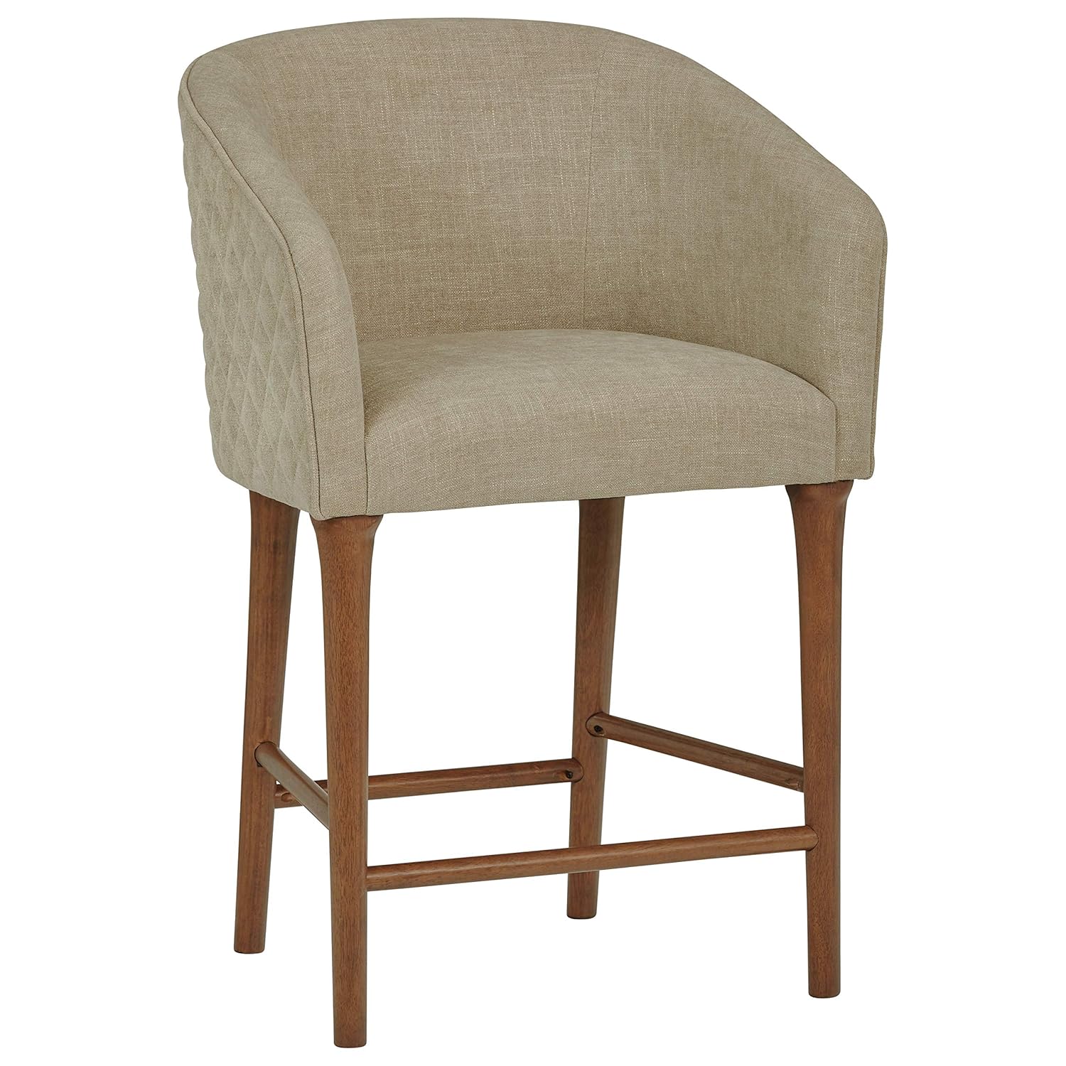 Stone & Beam Mid-Century Counter Stool, 37.5"H, Beige