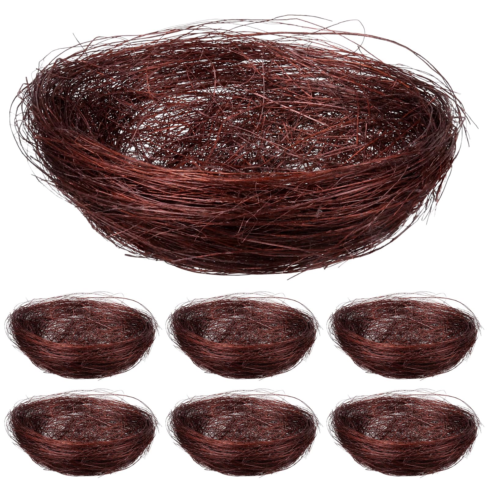 HANABASS 20 Pcs Artificial Bird Nests 4.7 Inch Empty Woven Nest Decor for Easter Crafts Spring Table Centrepiece Photography Props Garden Ornament