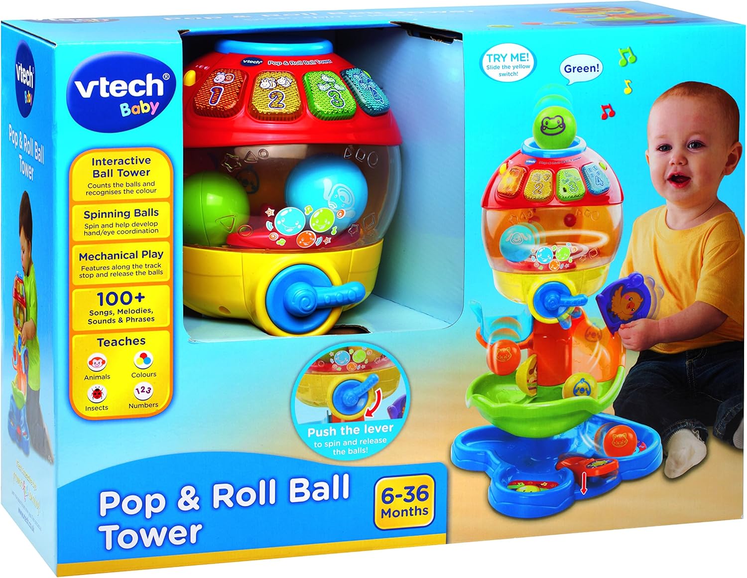 vtech pop and roll ball tower argos