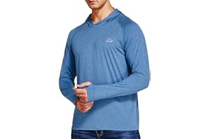 Willit Men's Sun Shirts UPF 50+ Protection Hoodie Rash Guard Shirt SPF UV Long Sleeve Fishing Outdoor Lightweight