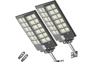 loyoele 9000W Solar Street Lights Outdoor 120000LM, Commercial Parking Lot Light 7000K, Solar Flood Outdoor Lights IP66 Waterproof with Motion Sensor for Road,Garden, Basketball Courts