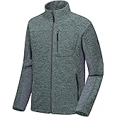 Little Donkey Andy Men's Winter Warm Polar Fleece Golf Jacket Lightweight Thermal Hiking Running Travel Jacket