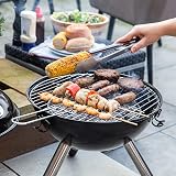 George Foreman Portable Charcoal BBQ 34cm Chrome Grill Adjustable Vent view 8