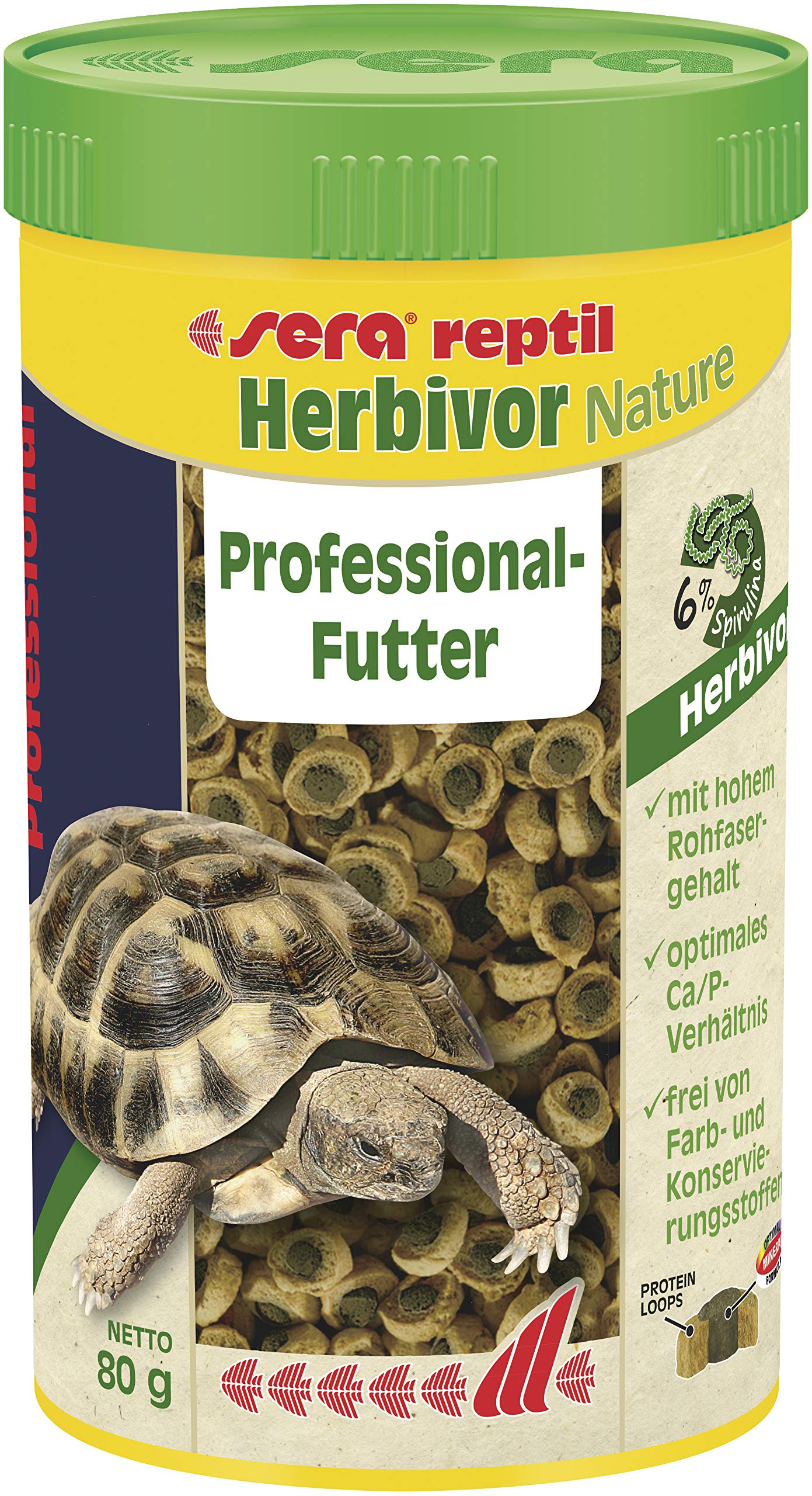 Sera Reptil Professional Herbivor, 80 g