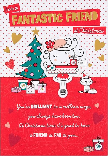 Buon Natale Di M Testo.Hallmark Biglietto Di Buon Natale Per Amico Dimensioni Medie You Re Brilliant Amazon It Cancelleria E Prodotti Per Ufficio