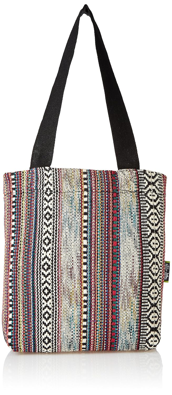 kanvas katha women's jacquard tote (kkjb005)