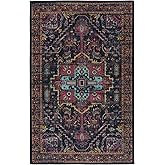 Kaleen Zuma Beach Collection 5'3" x 7'3" Modern Southwestern Area Rug,Navy