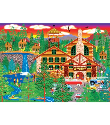 Lafayette Puzzles 'Country Barn Dance' Jigsaw Puzzle – 1000 Pieces – Colorful Americana Art By Mark Frost