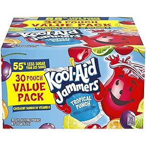 Kool-Aid Jammers Tropical Punch Flavored Juice Drink (30 Pouches)