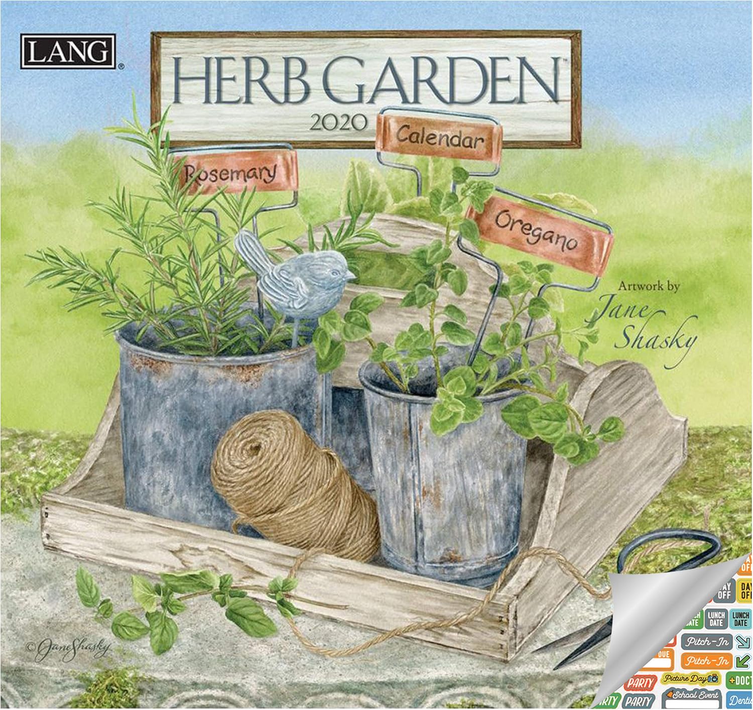 Lang Herb Garden Calendar 2020 Herb Garden Wall Calendar Bundle with Over 100 Calendar Stickers