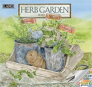 Lang Herb Garden Calendar 2020 Herb Garden Wall Calendar Bundle with Over 100 Calendar Stickers