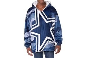 foco NFL Team Logo Reversible Oversized Sherpa Hoodie Sweatshirt Hoodeez