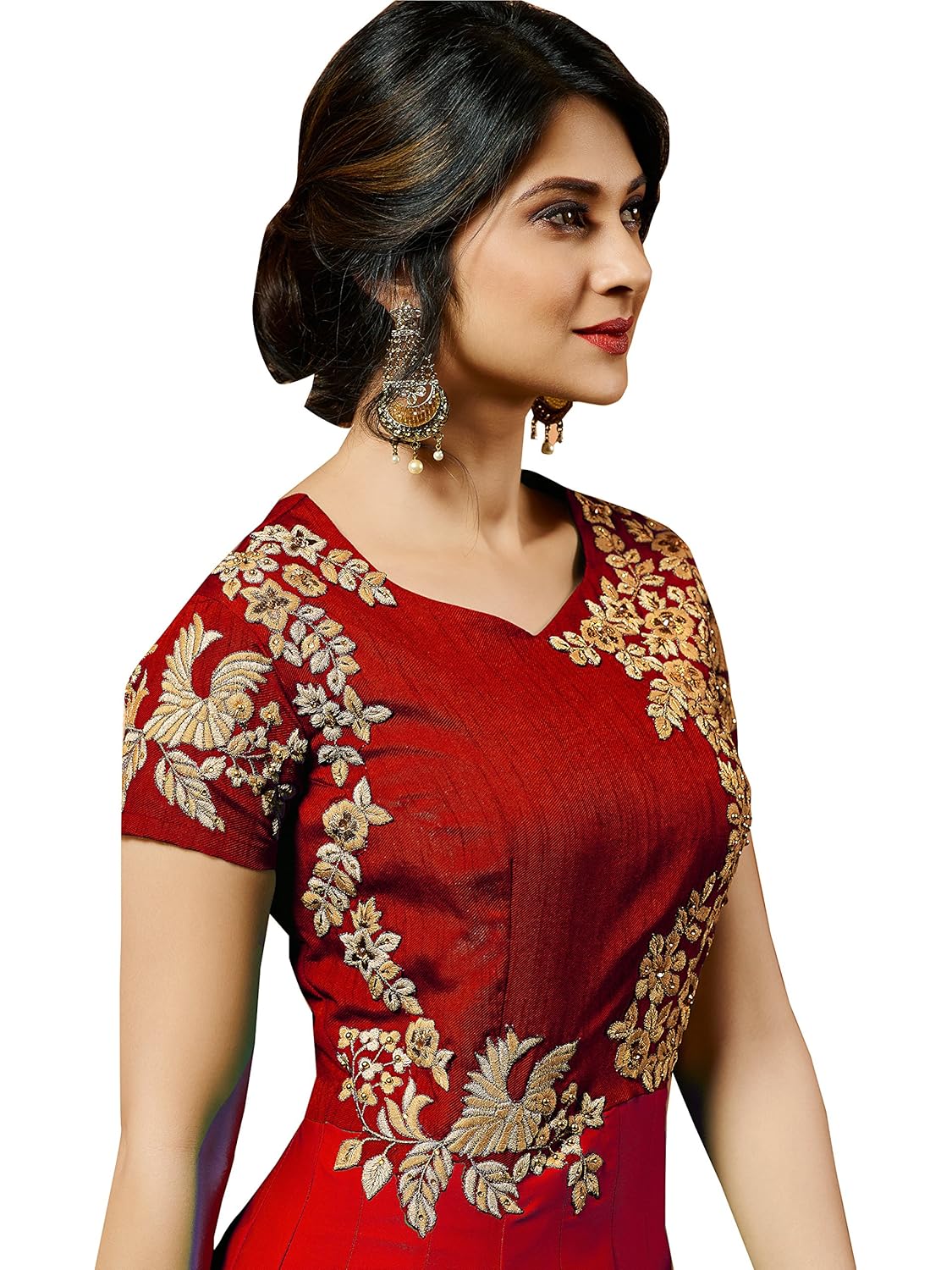 amiira women's red gown (1153-red-gown_freesize)