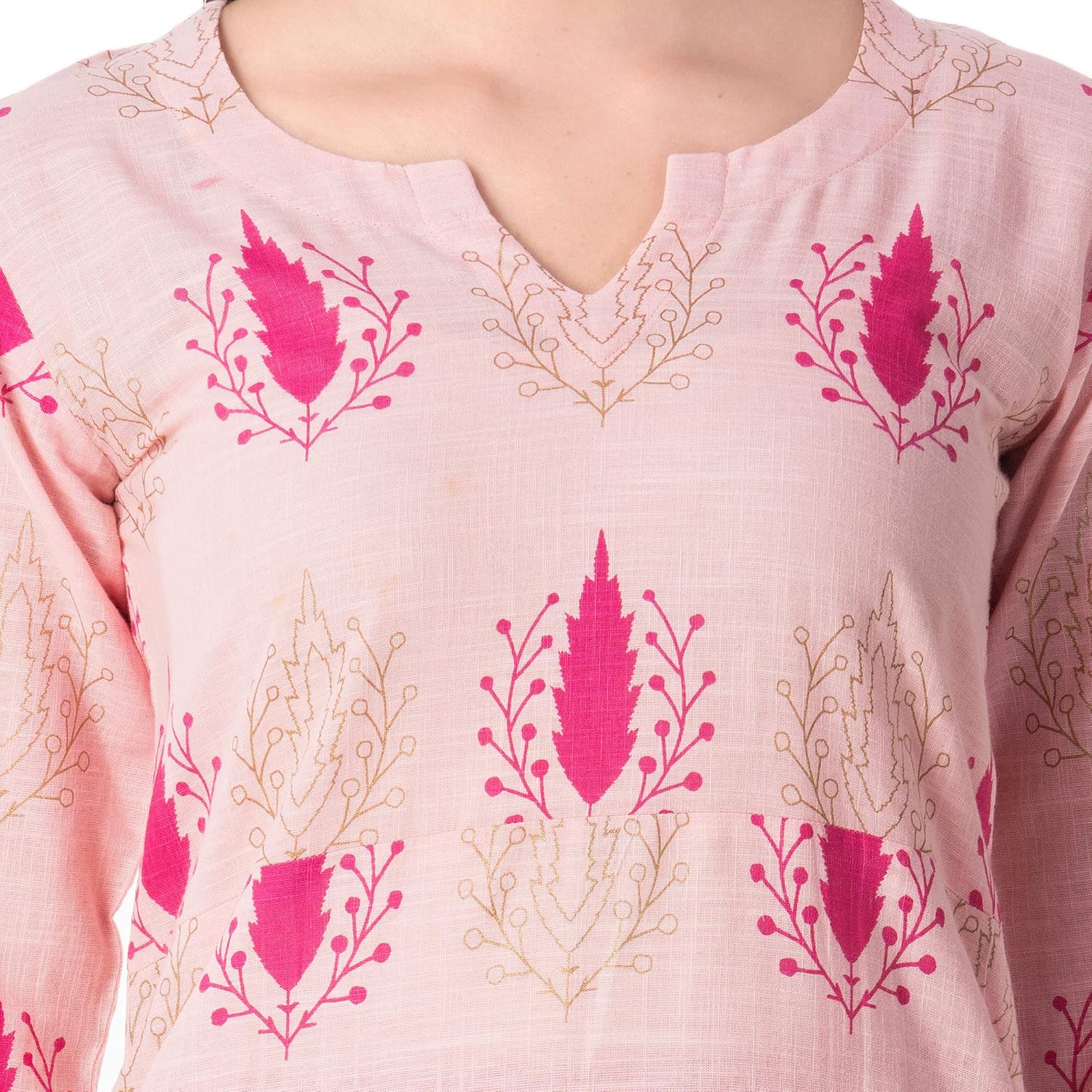 khushal k women's cotton printed kurta with printed palazzo set