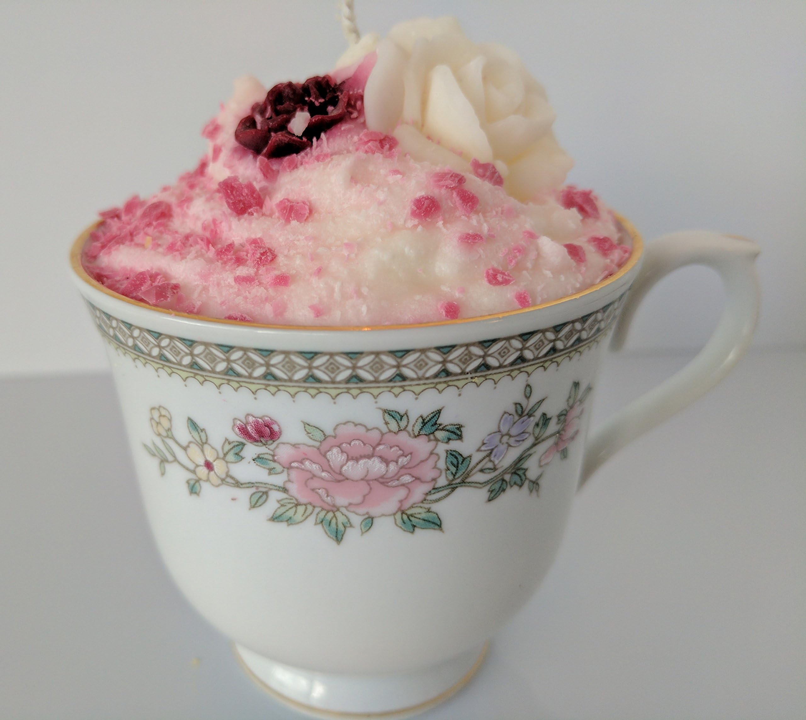 Cupcake Candle Company Tea Cup Soy Candle| Unique and Exquisite Handmade Tea Cup Candles that Look and Smell Amazing| 10 Varieties to choose from (14.5 oz, Red Velvet)