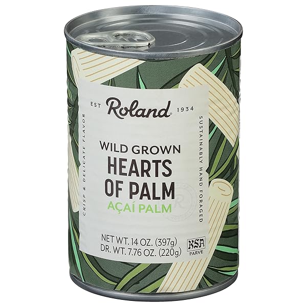 ROLAND FOODS CANNED PREMIUM HEARTS OF PALM, 14 OUNCE CAN, PACK OF 4