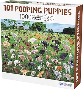 1000 Piece Puzzle, 101 Pooping Puppies, Dogs Pooping Puzzle