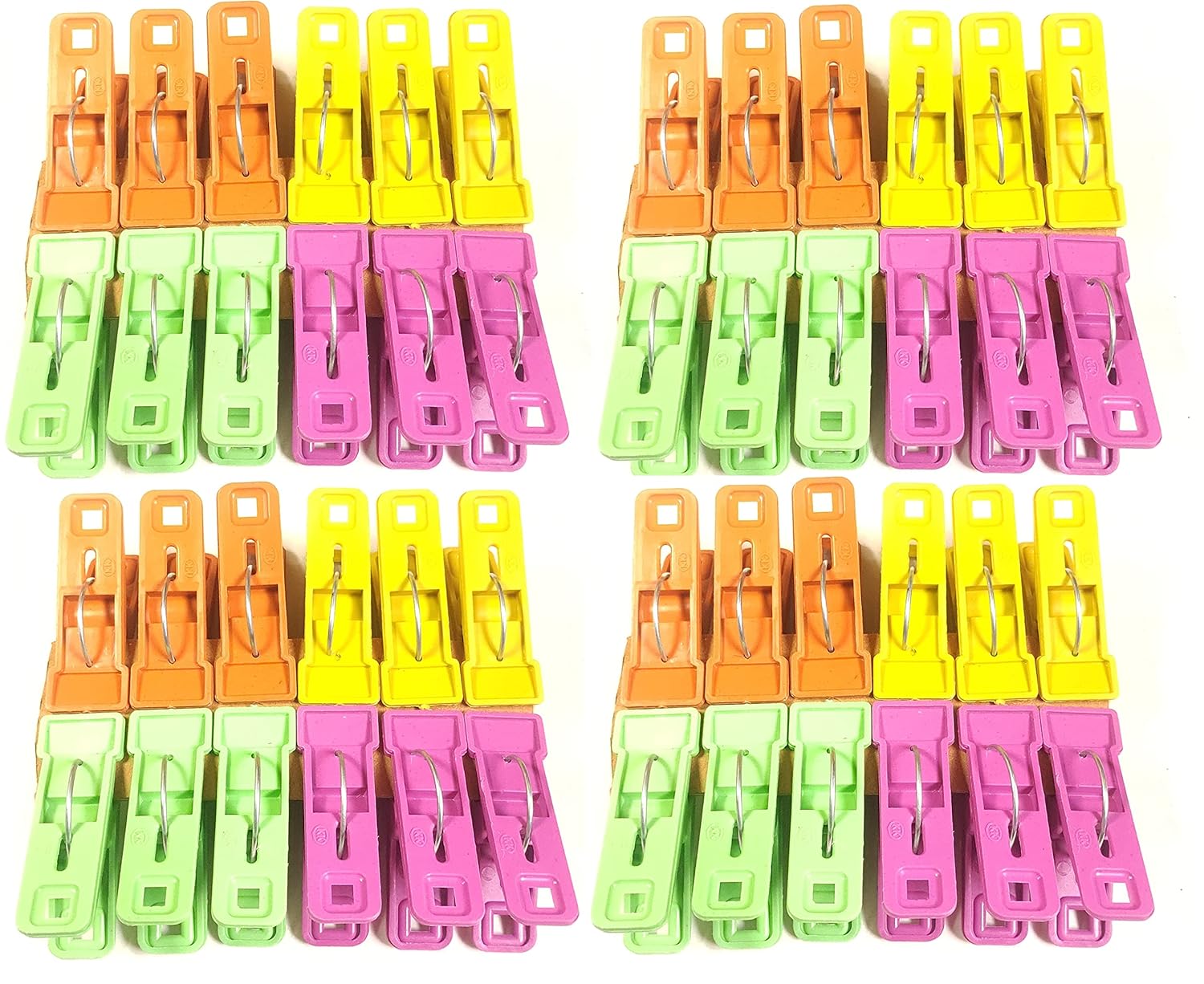 KSP Plastic Heavy Quality Cloth Hanging Clips, Set of 48 Pieces Cloth pegs for Drying Cloth on
