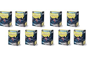 Dragon Shield Matte Black Standard Size Card Sleeves Display Box [10 packs]