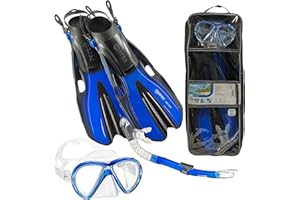 Mares Marlin Mask Fin Snorkel Set with Shoulder Carry Bag