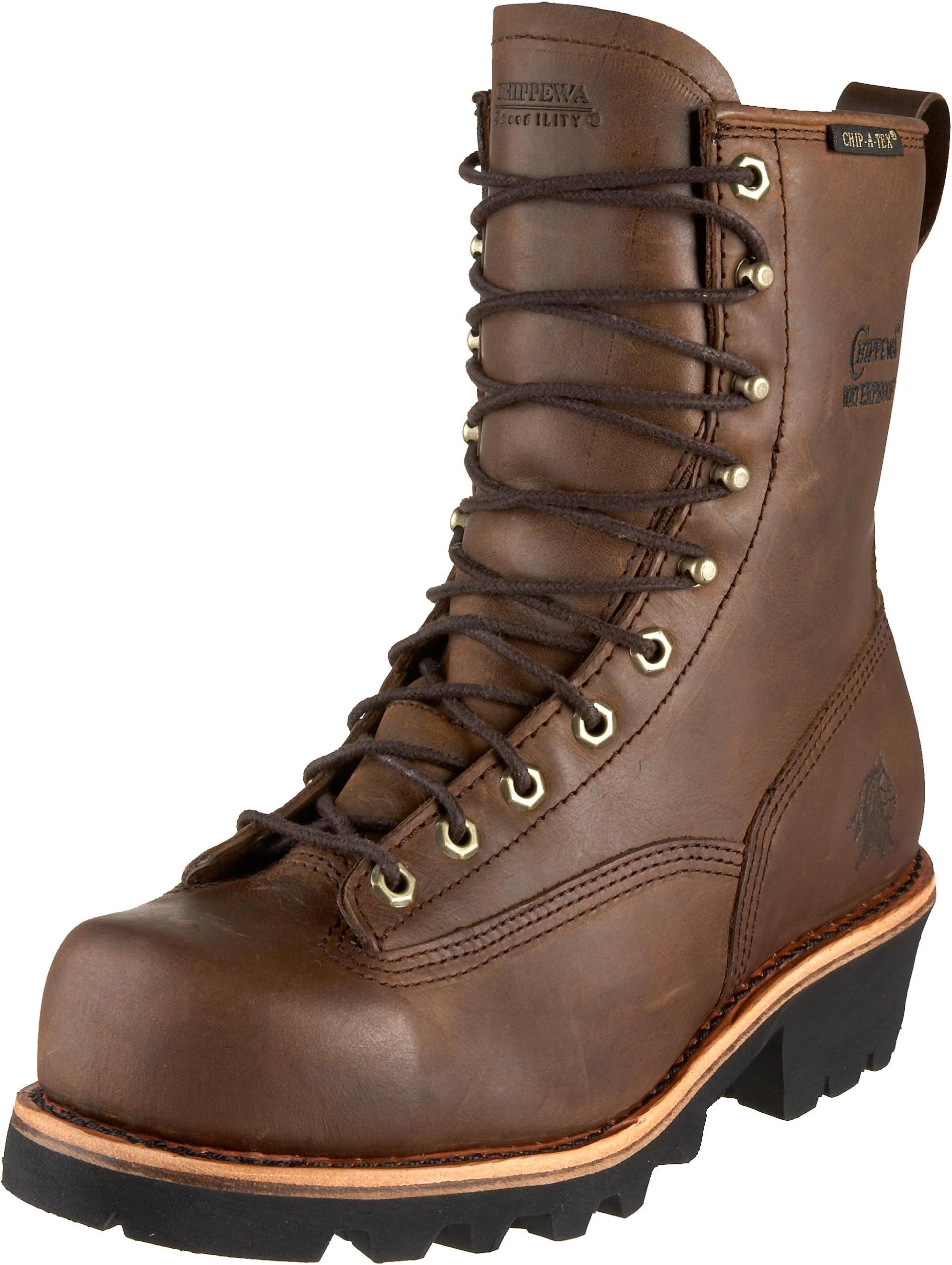 Chippewa Men's 73101 8" Lace-To-Toe Logger Waterproof Boot