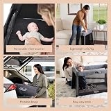 Graco FoldLite LX Travel Cot with Bassinet Midnight Fashion view 3
