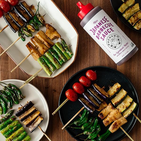 BACHAN’S – MISO JAPANESE BARBECUE SAUCE, 17 OZ, SMALL BATCH, NON GMO, NO PRESERVATIVES, VEGAN AND BPA FREE. CONDIMENT FOR WINGS, CHICKEN, BEEF, PORK, SEAFOOD, NOODLE RECIPES, AND MORE