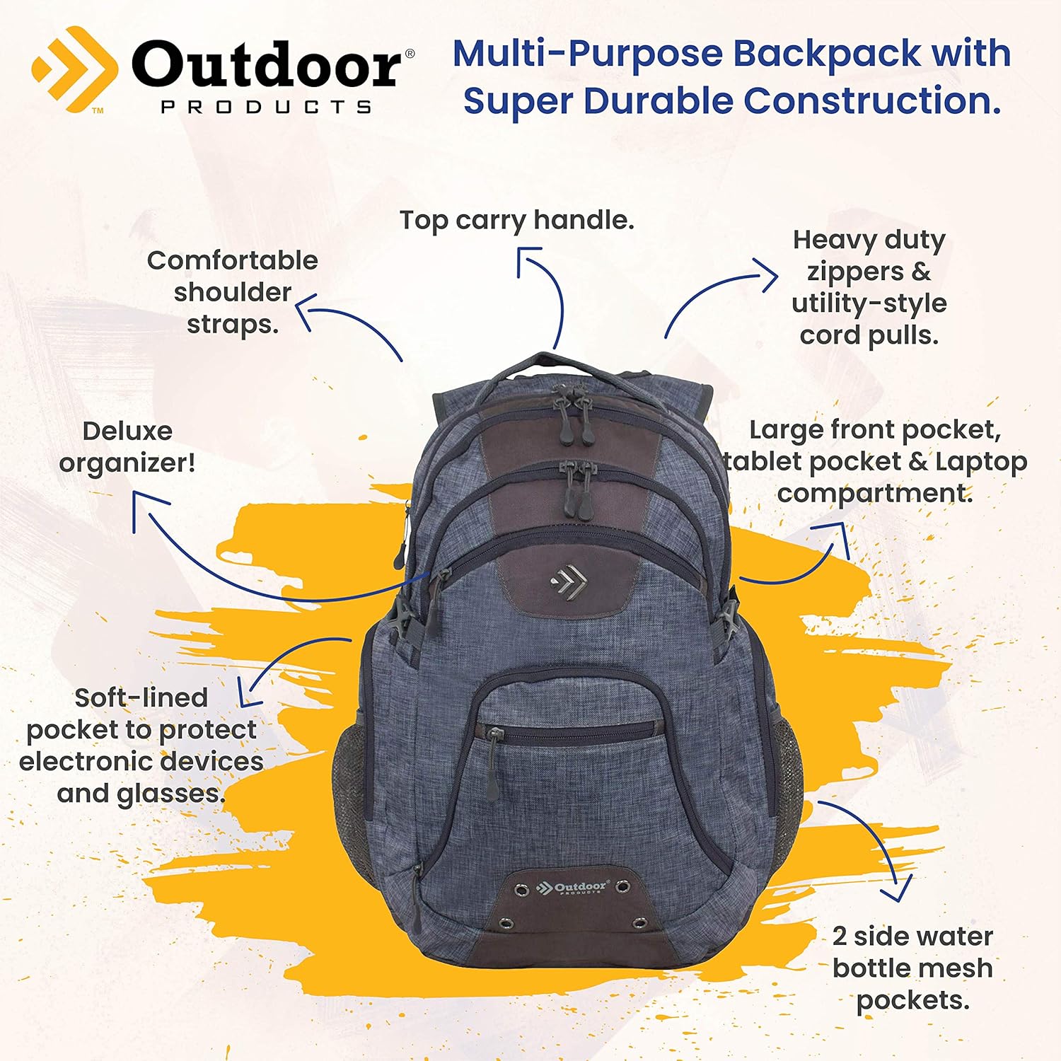 Outdoor Products Module Day Pack, Heathered Print: Sports & Outdoors