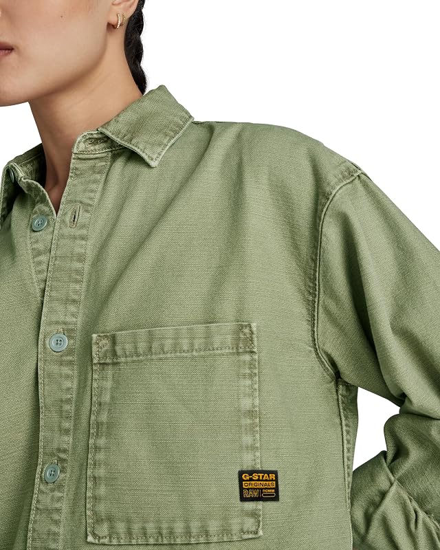 Donna Relaxed Overshirt, Verde scuro (sun faded sage gd D24344-D491-G552), S