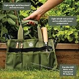 Thistlewood Olive Green Garden Tool Storage Bag - 600D Waterproof, 8 Pockets view 2