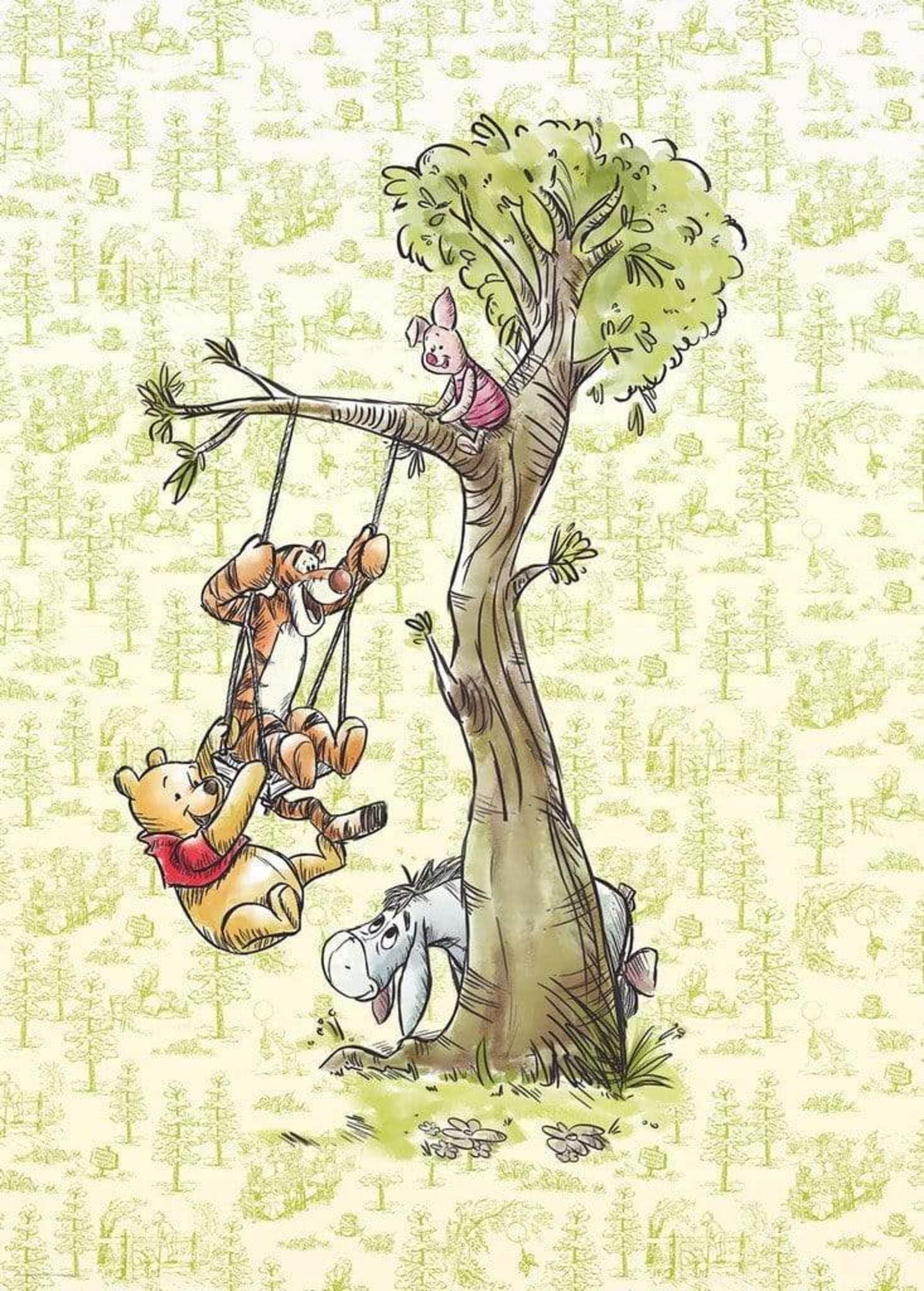 Komar DX4-017 Fleece Photo Wallpaper Winnie The Pooh in The Wood Size: 200 x 280 cm (Width x Height), Rail Width 50 cm