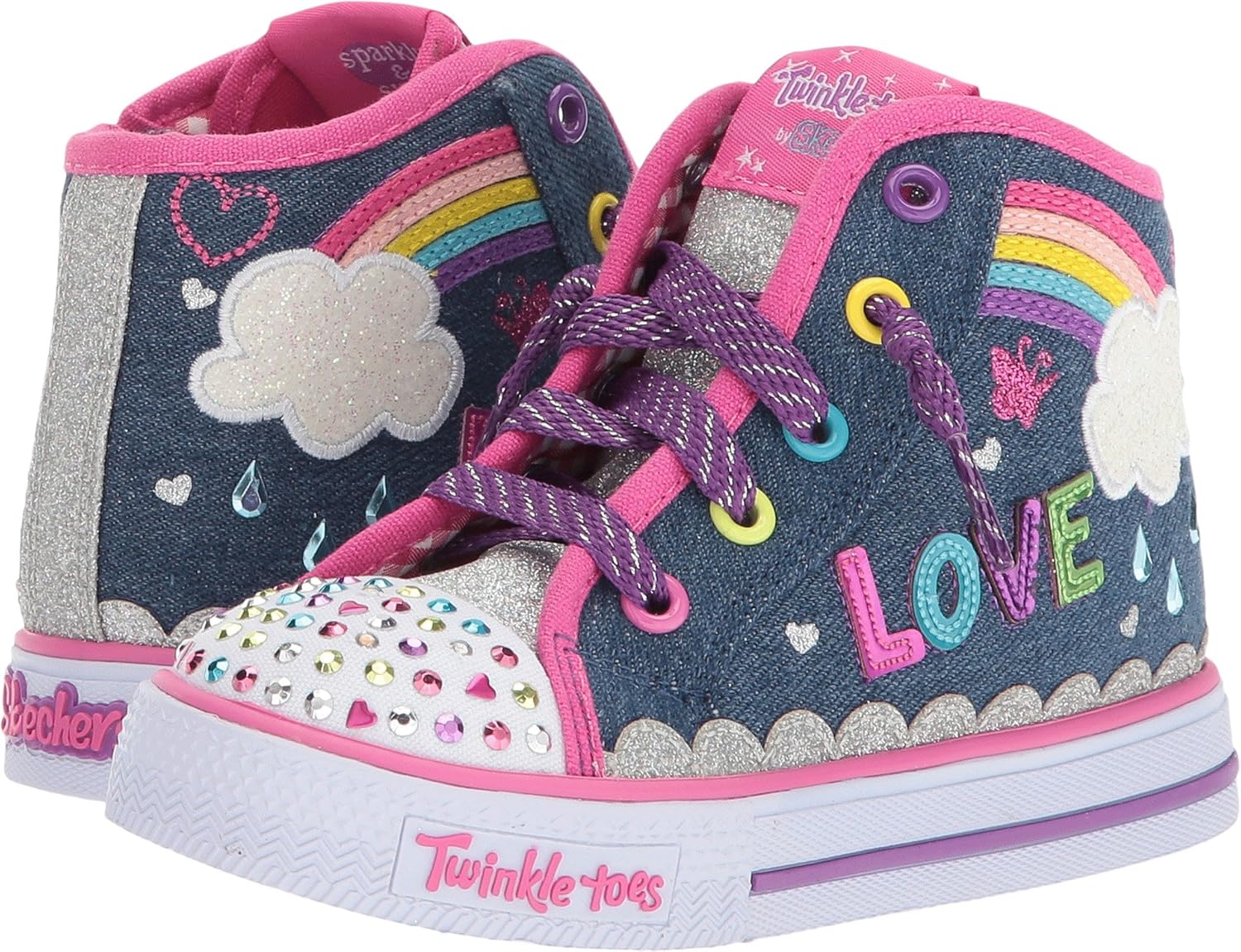 skechers twinkle toes denim