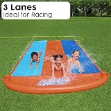 Bestway H20GO Triple Lane Slip and Slide with Sprinklers and Drench Pool view 3